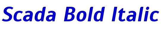 Scada Bold Italic लिपि